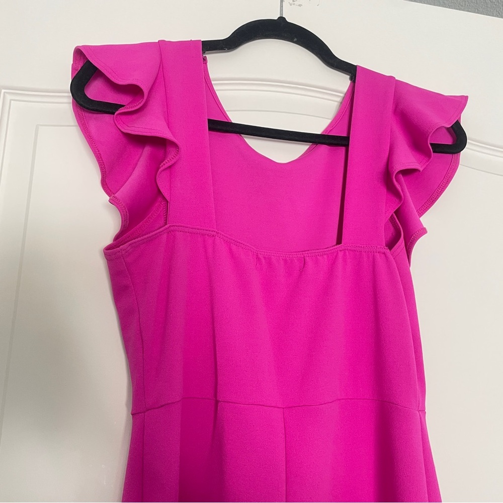 Vibrant Pink 21 SAINTS Ruffle Sleeve Jumpsuit - Picture 6 of 9